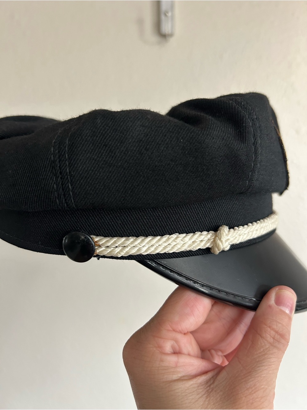 Vintage Harley Davidson Captains Hat Motorcycle Wool Cap Size L - Picture 4 of 10